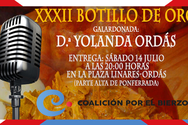 La entrega del XXXII Botillo de Oro a Dña. Yolanda Ordás será este sábado en la plaza Linares-Ordás